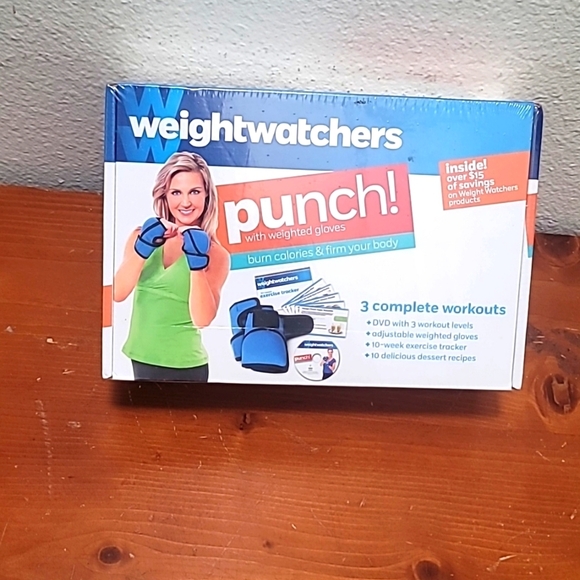 WEIGHT WATCHERS PUNCH 3 COMPLETE WORKOUT WITH WEIGHT GLOVES - Picture 1 of 4